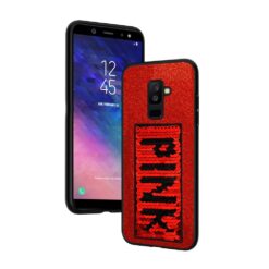 ebnb.gr - Θήκη TPU PINK με παγιέτες για Galaxy A6 Plus (2018) - Κόκκινο - TechMarket