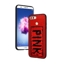 ebnb.gr - Θήκη TPU PINK με παγιέτες για Huawei P Smart - Κόκκινο - TechMarket