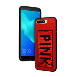 ebnb.gr - Θήκη TPU PINK με παγιέτες για Huawei Y6 (2018) - Κόκκινο - TechMarket