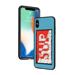 ebnb.gr - Θήκη TPU SUP με παγιέτες για iPhone X / Xs - Γαλάζιο - TechMarket