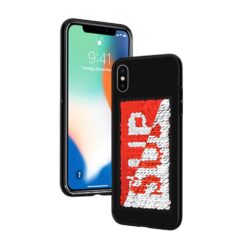ebnb.gr - Θήκη TPU SUP με παγιέτες για iPhone X / Xs - Μαύρο - TechMarket