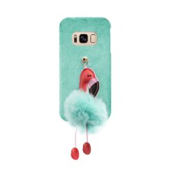 ebnb.gr - Θήκη TPU Γούνας με PomPom Flamingo για Samsung Galaxy S8 Plus - Γαλάζιο - TechMarket