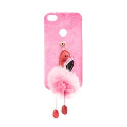 ebnb.gr - Θήκη TPU Γούνας με PomPom Flamingo για Xiaomi Redmi 4X - Φούξια - TechMarket
