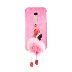 ebnb.gr - Θήκη TPU Γούνας με PomPom Flamingo για Xiaomi Redmi Note 4X(Snap) - Φούξια - TechMarket