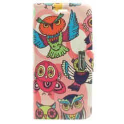 ebnb.gr - Θήκη Δερματίνης flip Πολύχρωμες Κουκουβάγιες με υποδοχή καρτών και δυνατότητα STAND για iPhone 6 Plus /6S Plus (5.5") - TechMarket