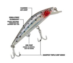 Snatch - Επαναφορτιζόμενο Τεχνητό Δόλωμα Ψάρι με Ήχο, Δόνηση & Φωτισμό LED - TechMarket