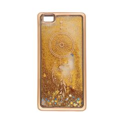 ebnb.gr - Θήκη TPU Ονειροπαγίδα με κινούμενη χρυσόσκονη και χρυσό περίγραμμα για Huawei P8 Lite - TechMarket