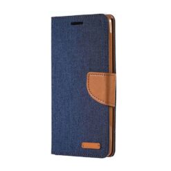 ebnb.gr - Θήκη flip Canvas με υποδοχή καρτών και δυνατότητα STAND για iPhone 7 / iPhone 8/ iPhone SE 2020 - Σκούρο Μπλε - TechMarket