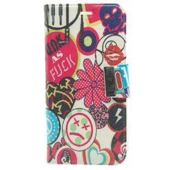 ebnb.gr - Θήκη Δερματίνης flip Punk As Fuck με υποδοχή καρτών και δυνατότητα STAND για iPhone 6 / 6S (4.7") - TechMarket