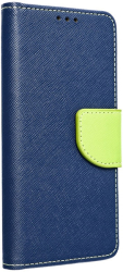e-shop.gr - FANCY BOOK FLIP CASE FOR IPHONE 12 MINI NAVY/LIME - TechMarket