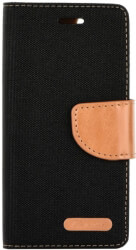 e-shop.gr - CANVAS BOOK FLIP CASE FOR APPLE IPHONE 11 PRO MAX 2019 (6,5) BLACK - TechMarket