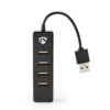 Snatch - USB 2.0 Hub 4 Θυρών, σε Μαύρο χρώμα. - TechMarket