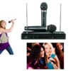 Snatch - Συσκευή για Karaoke με 2 Aσύρματα Mικρόφωνα Wireless ΟΕΜ AT-306 - TechMarket