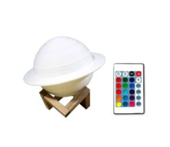 Snatch - Επαναφορτιζόμενο Φωτιστικό Κρόνος 3D με Τηλεχειριστήριο GloBrite DB7334 - TechMarket