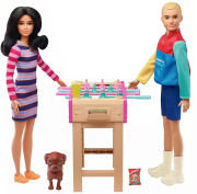 e-shop.gr - BARBIE MINI PLAYSET WITH PET ACCESSORIES AND WORKING FOOSBALL TABLE, NIGHT THEME GRG77 - TechMarket