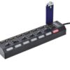 Snatch - Usb 2.0 Hub 7 Θυρών Yψηλής Ταχύτητας με Διακόπτη Οn/Off OEM - TechMarket