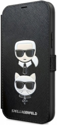e-shop.gr - KARL LAGERFELD COVER SAFFIANO K&C HEADS BOOK FOR APPLE IPHONE 12 / APPLE IPHONE 12 PRO BLACK - TechMarket