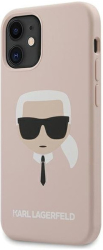e-shop.gr - KARL LAGERFELD SILICONE CASE HEAD FOR APPLE IPHONE 12 MINI PINK KLHCP12SSLKHLP - TechMarket