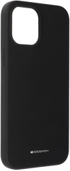 e-shop.gr - MERCURY SILICONE BACK COVER CASE FOR IPHONE 12 PRO MAX BLACK - TechMarket