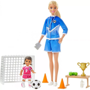 e-shop.gr - BARBIE YOU CAN BE ANYTHING: SOCCER COACH BLONDE DOLL AND PLAYSET (GLM47) - TechMarket