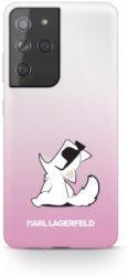 e-shop.gr - KARL LAGERFELD COVER CHOUPETTE FUN FOR SAMSUNG GALAXY S21 ULTRA 5G G998 GRADIENT PINK - TechMarket