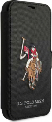 e-shop.gr - US POLO ORIGINAL SILICONE CASE EMBROIDERY BOOK FOR APPLE IPHONE 12 MINI BLACK - TechMarket