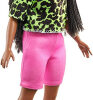 e-shop.gr - BARBIE FASHIONISTAS #144 BRUNETTE BRAIDS WITH NEON GREEN ANIMAL PRINT SHIRT DARK SKIN - TechMarket