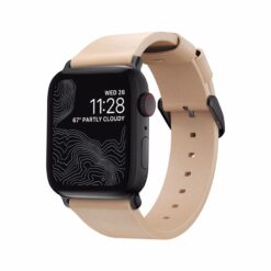Mozik - Nomad Modern Strap Slim for Apple Watch (38/40mm). Natural/Black - TechMarket