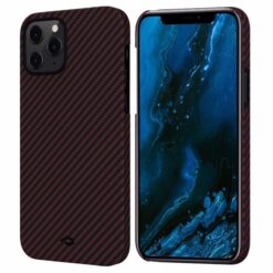 Mozik - Pitaka MagCase Aramid Kevlar θήκη για iPhone 12 Pro Max. Black/Red (Twill) - TechMarket
