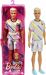 e-shop.gr - BARBIE KEN DOLL - FASHIONISTAS # 174 - KEN BLONDE WITH MALIBU SHIRT (GRB90) - TechMarket