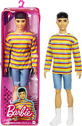 e-shop.gr - BARBIE KEN DOLL - FASHIONISTAS # 175 - KEN POLO SHIRT BLACK HAIR DOLL (GRB91) - TechMarket