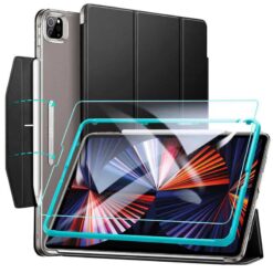 Mozik - ESR Ascend Trifold Θήκη και Tempered Glas για iPad Pro 12.9 (2021). Black - TechMarket