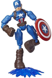 e-shop.gr - HASBRO MARVEL: AVENGERS BEND AND FLEX - CAPTAIN AMERICA ACTION FIGURE (15CM) (E7869) - TechMarket