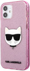 e-shop.gr - KARL LAGERFELD TPU COVER CHOUPETTE HEAD GLITTER FOR APPLE IPHONE 12 MINI PINK - TechMarket