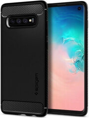 e-shop.gr - SPIGEN RUGGED ARMOR BACK COVER CASE FOR SAMSUNG GALAXY S10 MATTE BLACK - TechMarket