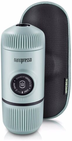 Mozik - Wacaco NanoPresso GR Portable Espresso Machine + Hard Case, Arctic Blue - TechMarket