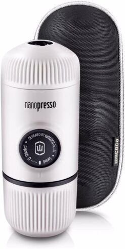 Mozik - Wacaco NanoPresso GR Portable Espresso Machine + Hard Case, Chill White - TechMarket