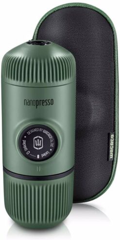 Mozik - Wacaco NanoPresso GR Portable Espresso Machine + Hard Case, Moss Green - TechMarket