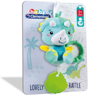e-shop.gr - AS BABY CLEMENTONI: LOVELY DINO SOFT RATTLE (1000-17353) - TechMarket