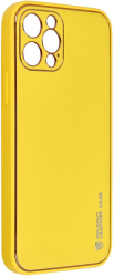 e-shop.gr - FORCELL LEATHER CASE FOR IPHONE 13 PRO YELLOW - TechMarket