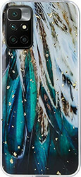 e-shop.gr - GOLD GLAM CASE FOR XIAOMI REDMI 10C 4G FEATHERS - TechMarket