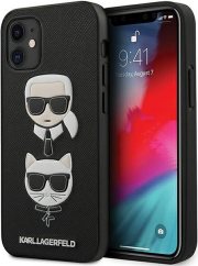 e-shop.gr - KARL LAGERFELD ORIGINAL FACEPLATE BACK COVER CASE KLHCP12SSAKICKCBK IPHONE 12 MINI BLACK - TechMarket