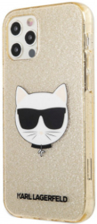 e-shop.gr - KARL LAGERFELD TPU COVER CHOUPETTE HEAD GLITTER FOR APPLE IPHONE 12 PRO MAX GOLD - TechMarket