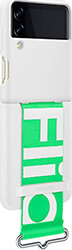 e-shop.gr - SAMSUNG GALAXY Z FLIP3 5G F711 SILICONE COVER WITH STRAP EF-GF711TW WHITE - TechMarket