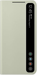e-shop.gr - SMART CLEAR VIEW COVER FOR SAMSUNG GALAXY S21 FE 5G G990 EF-ZG990CMEGEE OLIVE GREEN - TechMarket