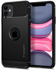 e-shop.gr - SPIGEN RUGGED ARMOR BACK COVER CASE FOR APPLE IPHONE 11 ( 6.1 ) MATTE BLACK - TechMarket