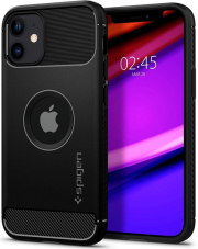 e-shop.gr - SPIGEN RUGGED ARMOR BACK COVER CASE FOR IPHONE 12 MINI MATTE BLACK - TechMarket