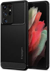 e-shop.gr - SPIGEN RUGGED ARMOR FOR SAMSUNG GALAXY S21 ULTRA G998 MATTE BLACK - TechMarket