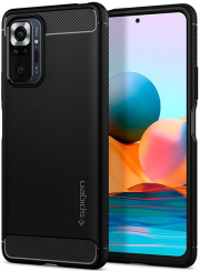 e-shop.gr - SPIGEN RUGGED ARMOR FOR XIAOMI REDMI NOTE 10 PRO MATTE BLACK - TechMarket