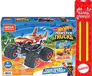 e-shop.gr - ΛΑΜΠΑΔΑ MATTEL MEGA HOT WHEELS MONSTER TRUCKS BUILDING SETS - TIGER SHARK MONSTER TRUCK (GVM26) - TechMarket